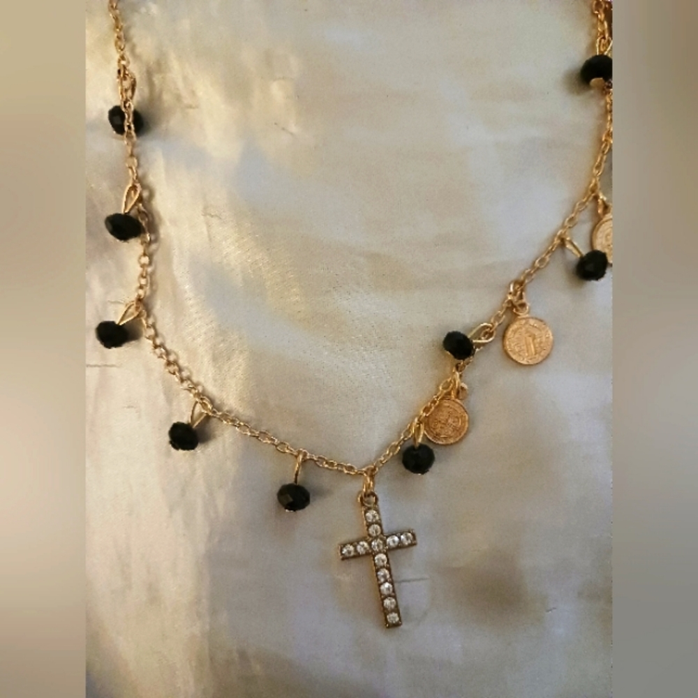 Cross charm necklace New by Superstar